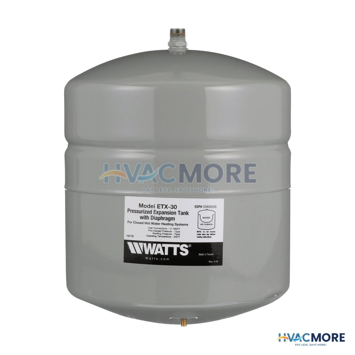 Watts ETX-30, Non-Potable Water Expansion Tank (4.5 Gallon) 0066606