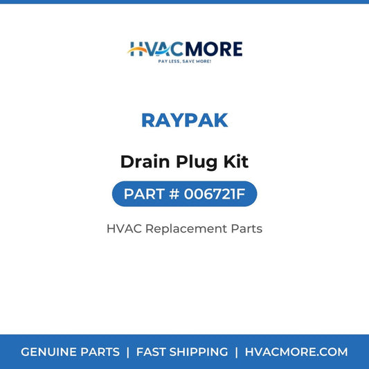 Raypak Drain Plug Kit 006721F