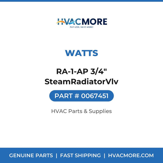 Watts RA-1-AP 3/4" SteamRadiatorVlv 0067451