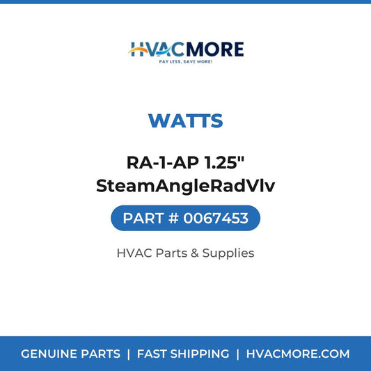 Watts RA-1-AP 1.25" SteamAngleRadVlv 0067453