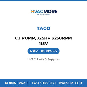 Taco C.I.PUMP,1/25HP 3250RPM 115V 007-F5
