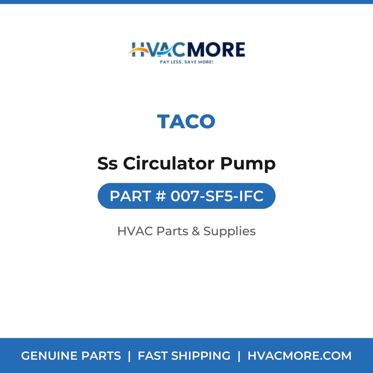 Taco Ss Circulator Pump 007-SF5-IFC