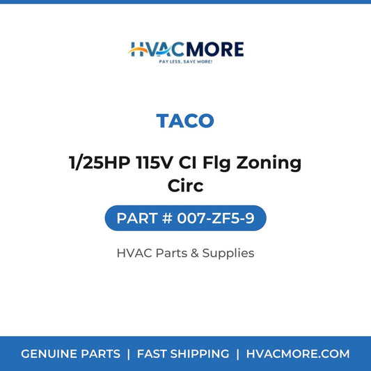 Taco 1/25HP 115V CI Flg Zoning Circ 007-ZF5-9