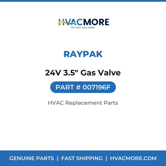 Raypak 24V 3.5" Gas Valve 007196F