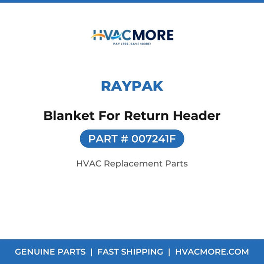 Raypak Blanket For Return Header 007241F