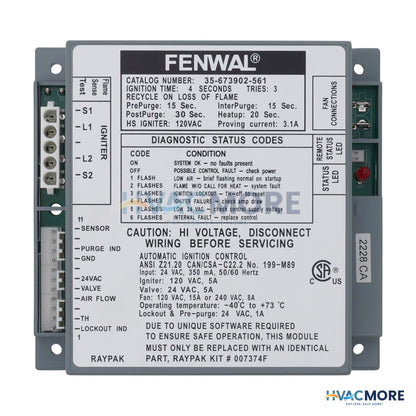 Raypak 24V HSI Control Module 35-673902-561 007374F