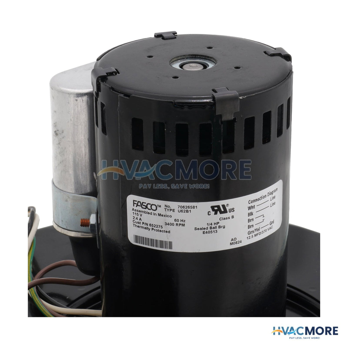 Raypak Combustion Air Blower (Right Hand) 007414F