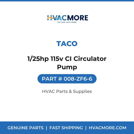 Taco 1/25hp 115v CI Circulator Pump 008-ZF6-6
