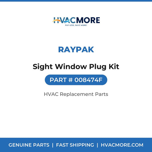 Raypak Sight Window Plug Kit 008474F