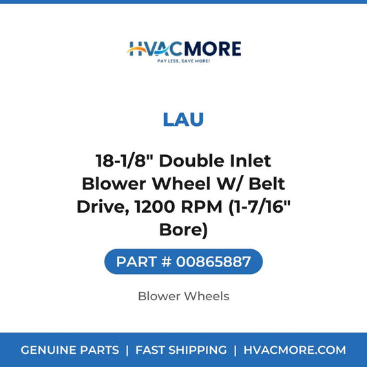 Lau 18-1/8" Double Inlet Blower Wheel W/ Belt Drive, 1200 RPM (1-7/16" Bore) 00865887