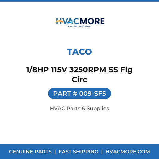 Taco 1/8HP 115V 3250RPM SS Flg Circ 009-SF5