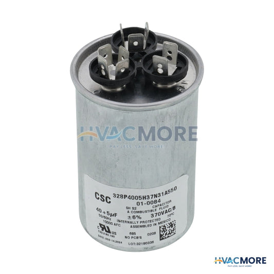 Nordyne 40/5 MFD Round Capacitor (370V) 01-0084