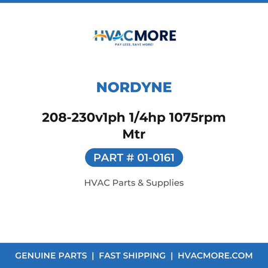 Nordyne 208-230v1ph 1/4hp 1075rpm Mtr 01-0161
