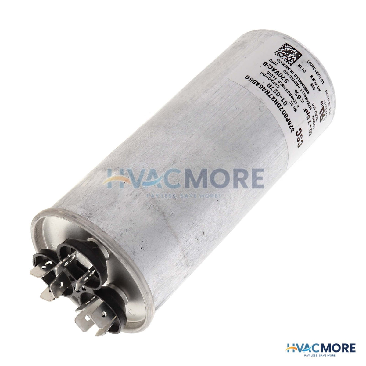 Nordyne 80/7.5 MFD Round Run Dual Capacitor (370V) 01-0279