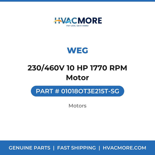 WEG 230/460V 10 HP 1770 RPM Motor 01018OT3E215T-SG