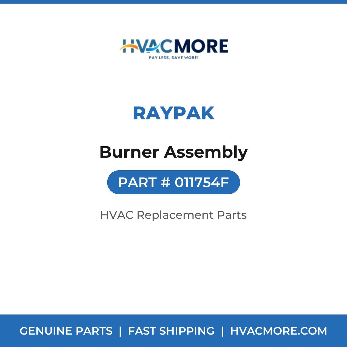 Raypak Burner Assembly 011754F