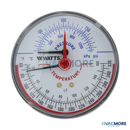 Watts LFDPTG-3 3" Pressure & Temperature Gauge (0-200 PSI) 0121662