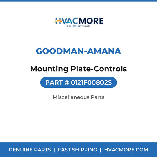 Goodman-Amana Mounting Plate-Controls 0121F00802S