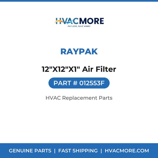 Raypak 12"X12"X1" Air Filter 012553F