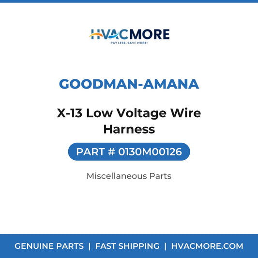 Goodman-Amana X-13 Low Voltage Wire Harness 0130M00126