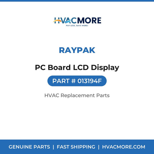 Raypak PC Board LCD Display 013194F
