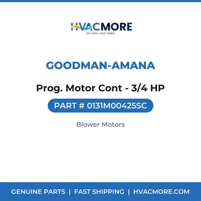 Goodman-Amana Prog. Motor Cont - 3/4 HP 0131M00425SC