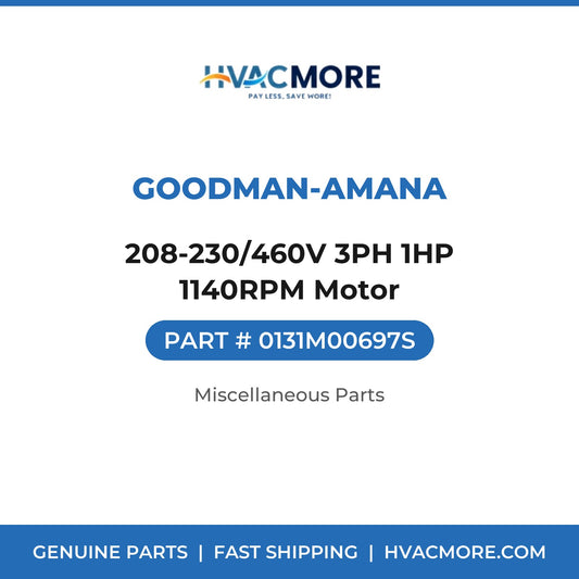 Goodman-Amana 208-230/460V 3PH 1HP 1140RPM Motor 0131M00697S