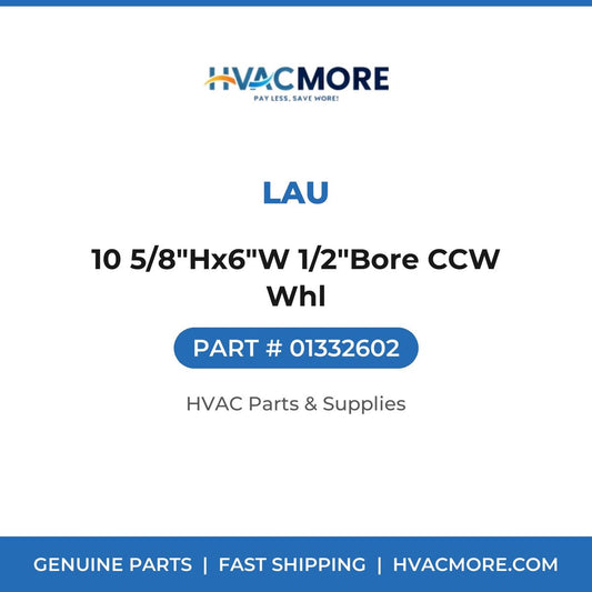 Lau 10 5/8"Hx6"W 1/2"Bore CCW Whl 01332602