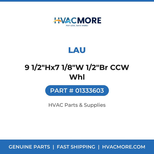 Lau 9 1/2"Hx7 1/8"W 1/2"Br CCW Whl 01333603
