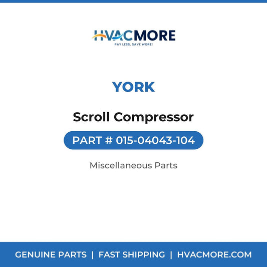 York Scroll Compressor 015-04043-104
