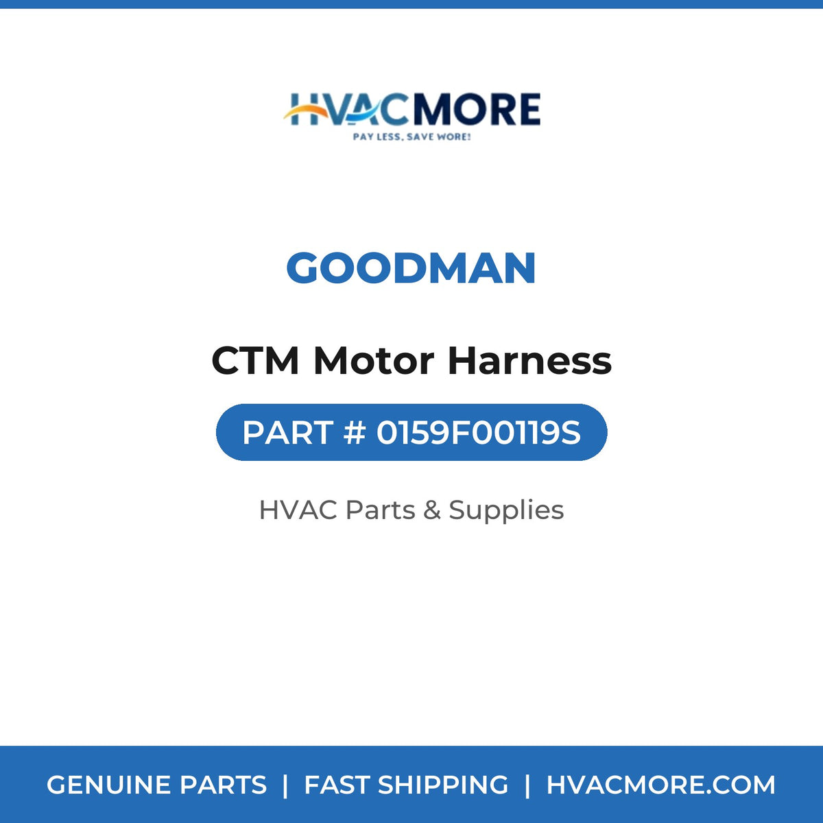 Goodman CTM Motor Harness 0159F00119S