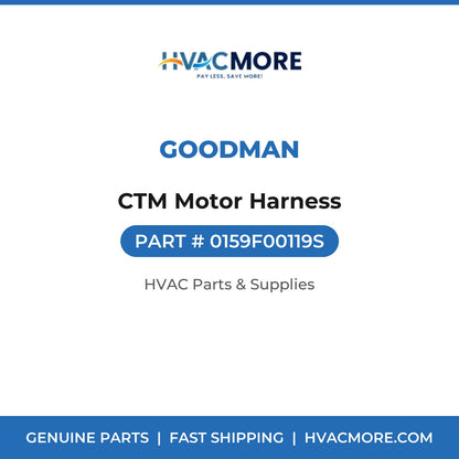 Goodman CTM Motor Harness 0159F00119S