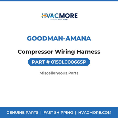 Goodman-Amana Compressor Wiring Harness 0159L00066SP