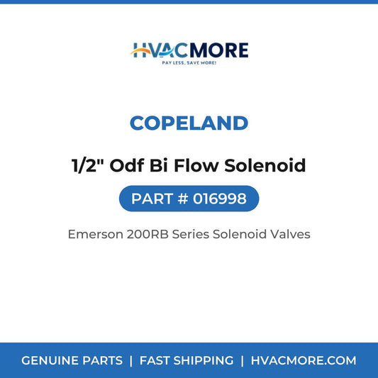 Copeland 1/2" Odf Bi Flow Solenoid 016998
