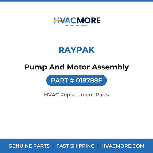 Raypak Pump And Motor Assembly 018788F