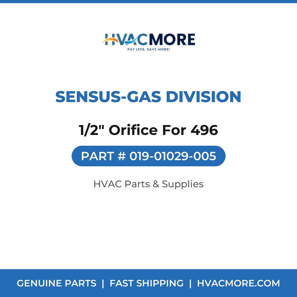 Sensus-Gas Division 1/2" Orifice For 496 019-01029-005