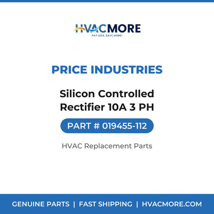 Price Industries Silicon Controlled Rectifier 10A 3 PH 019455-112