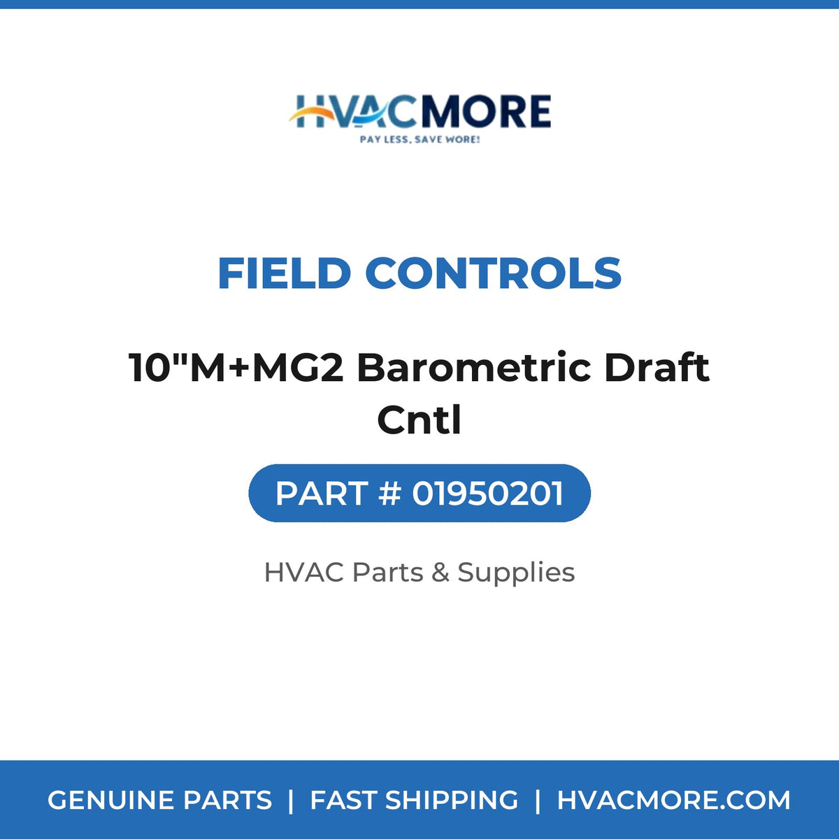 Field Controls 10"M+MG2 Barometric Draft Cntl 01950201