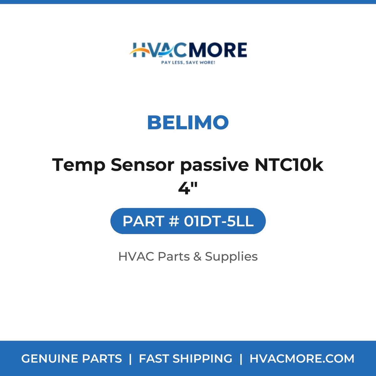 Belimo Temp Sensor passive NTC10k 4" 01DT-5LL