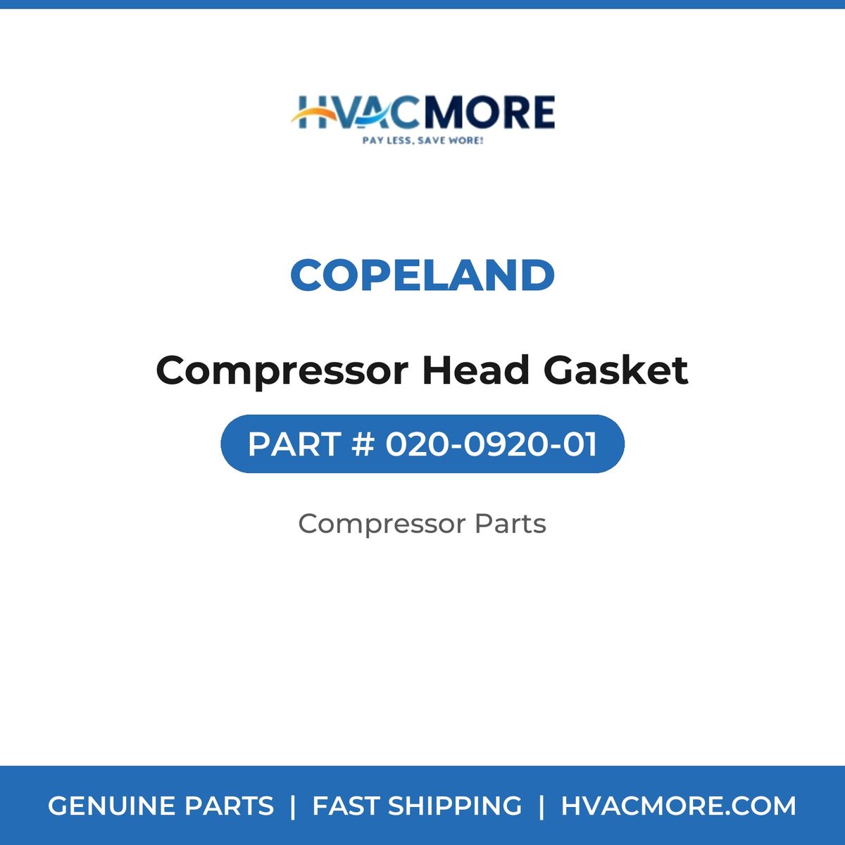 Copeland Compressor Head Gasket 020-0920-01