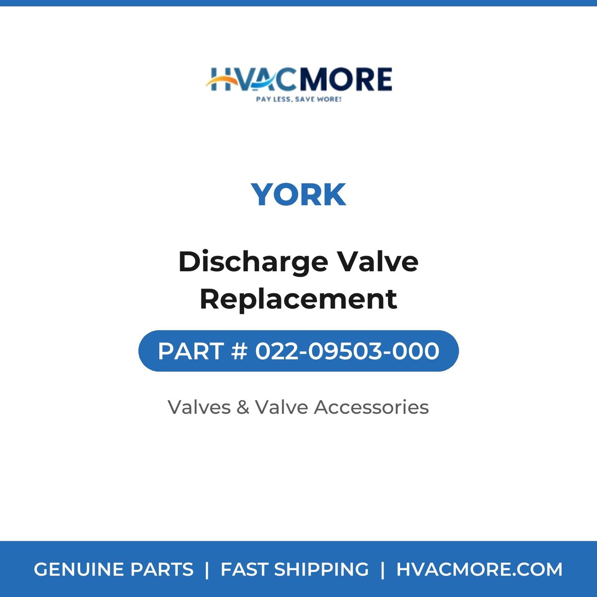 York Discharge Valve Replacement 022-09503-000