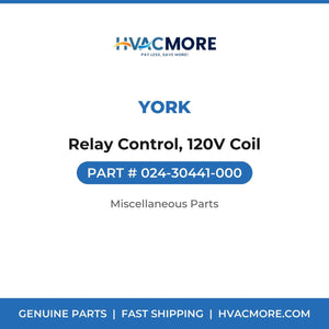 York Relay Control, 120V Coil 024-30441-000