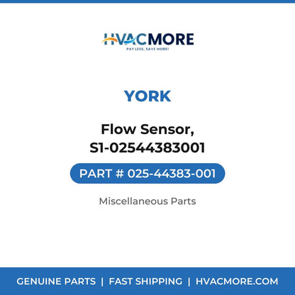 York Flow Sensor, S1-02544383001 025-44383-001
