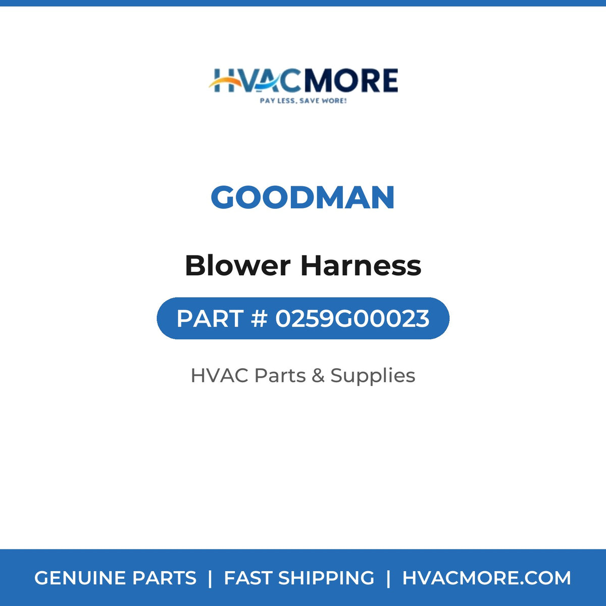 Goodman Blower Harness 0259G00023