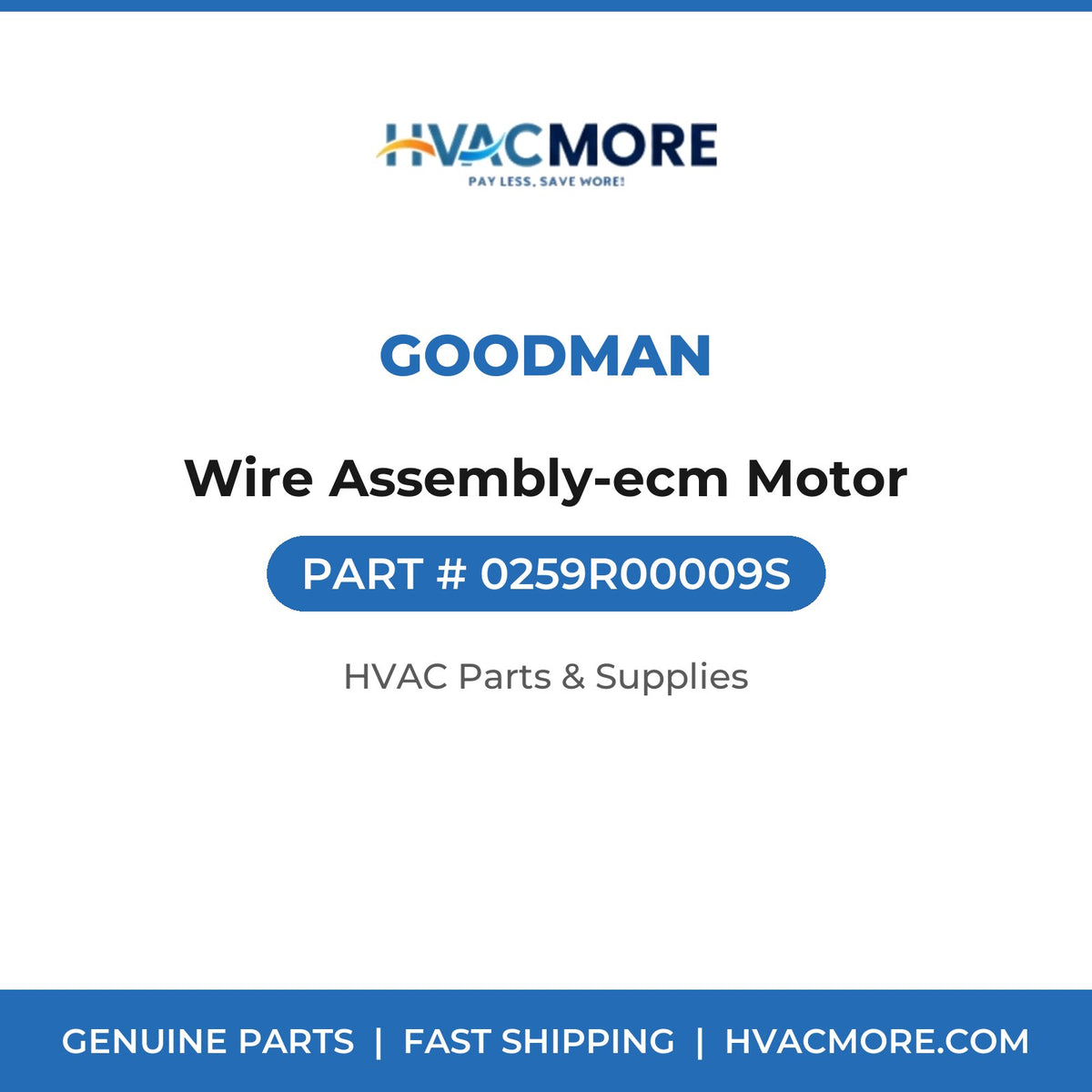 Goodman Wire Assembly-ecm Motor 0259R00009S