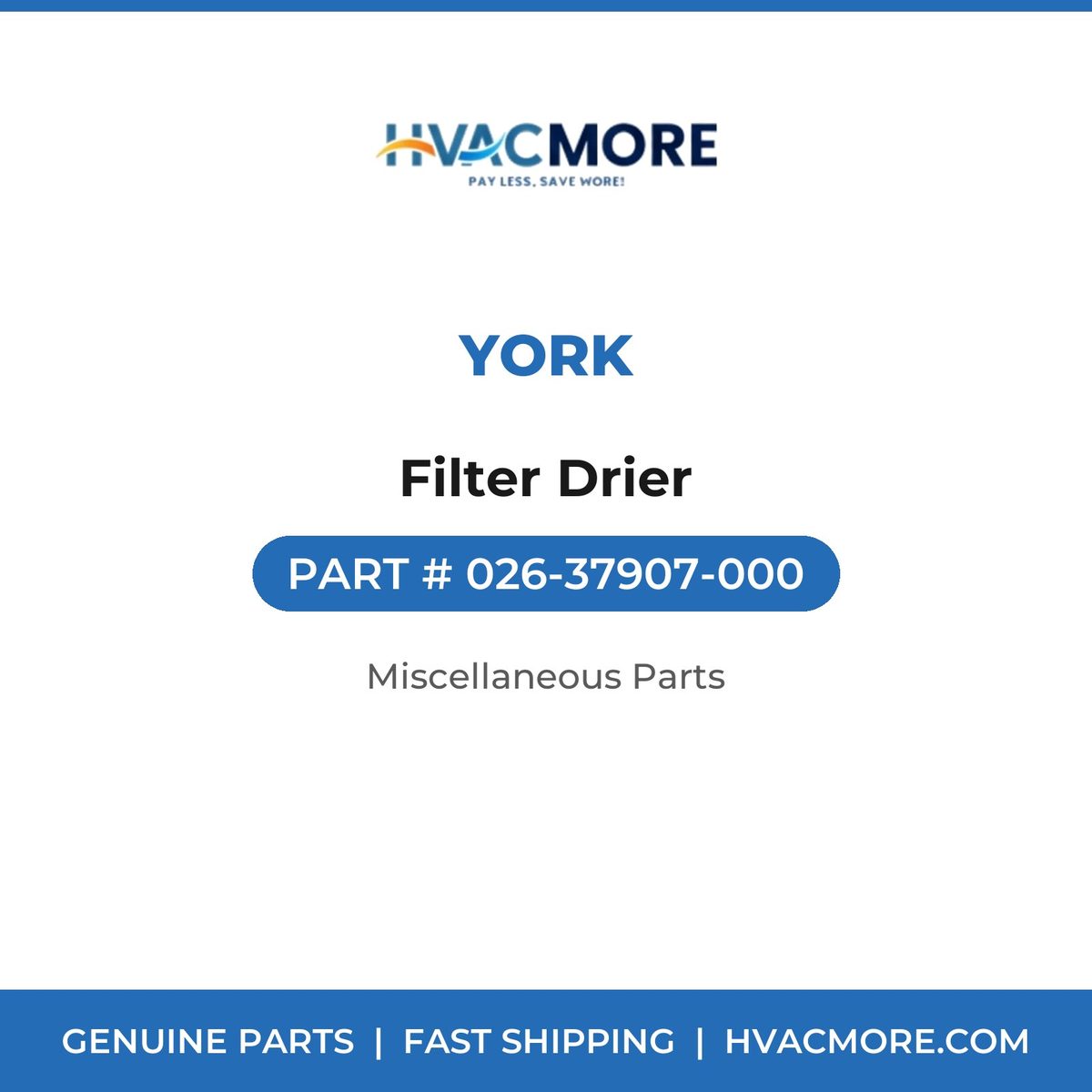 York Filter Drier 026-37907-000