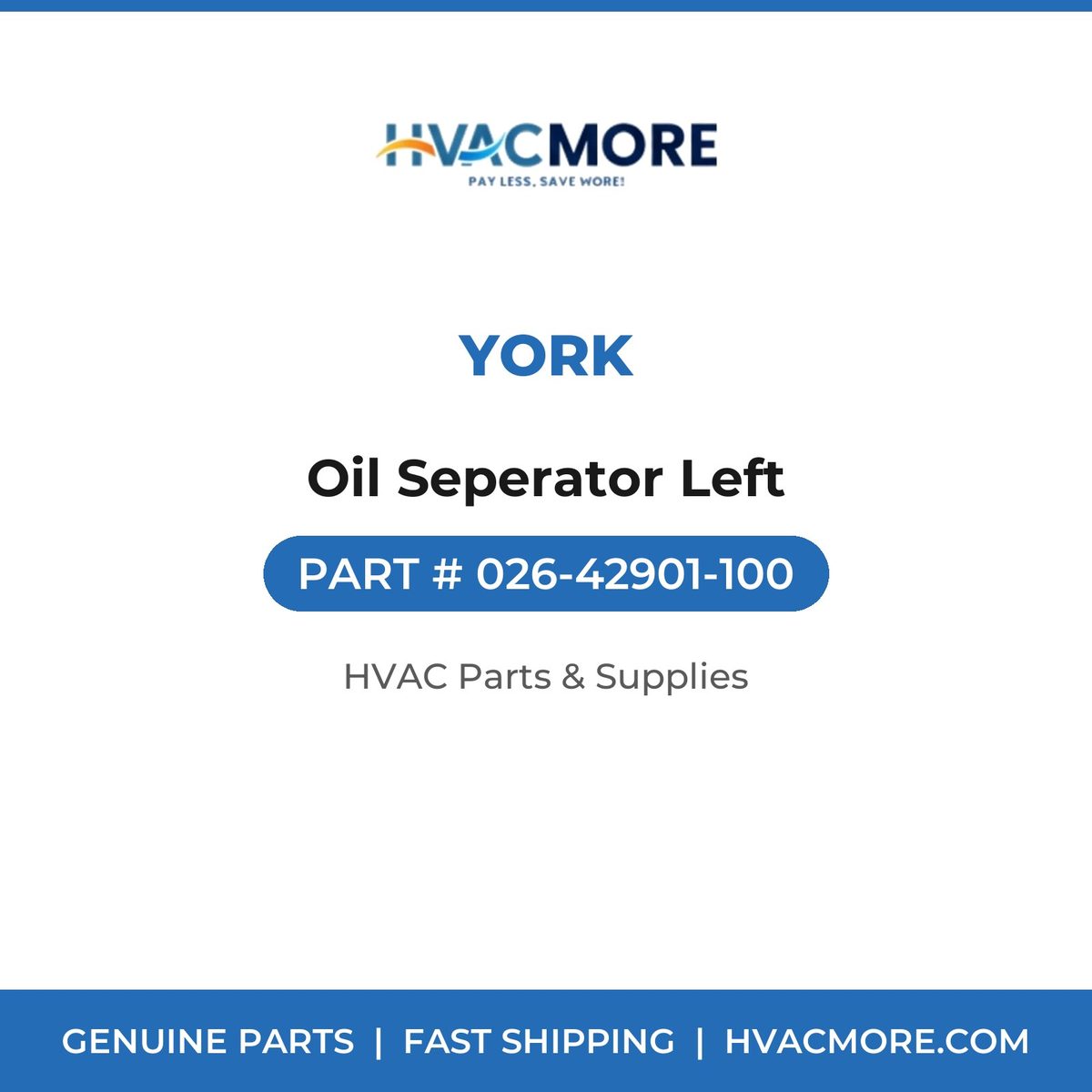 York Oil Seperator Left 026-42901-100
