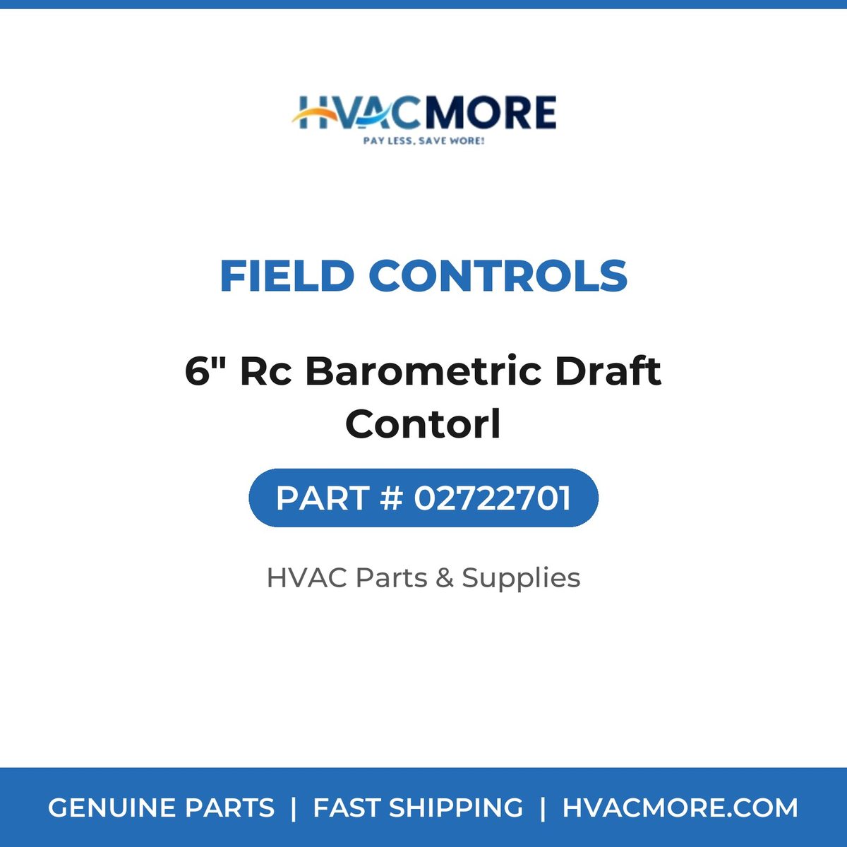 Field Controls 6" Rc Barometric Draft Contorl 02722701