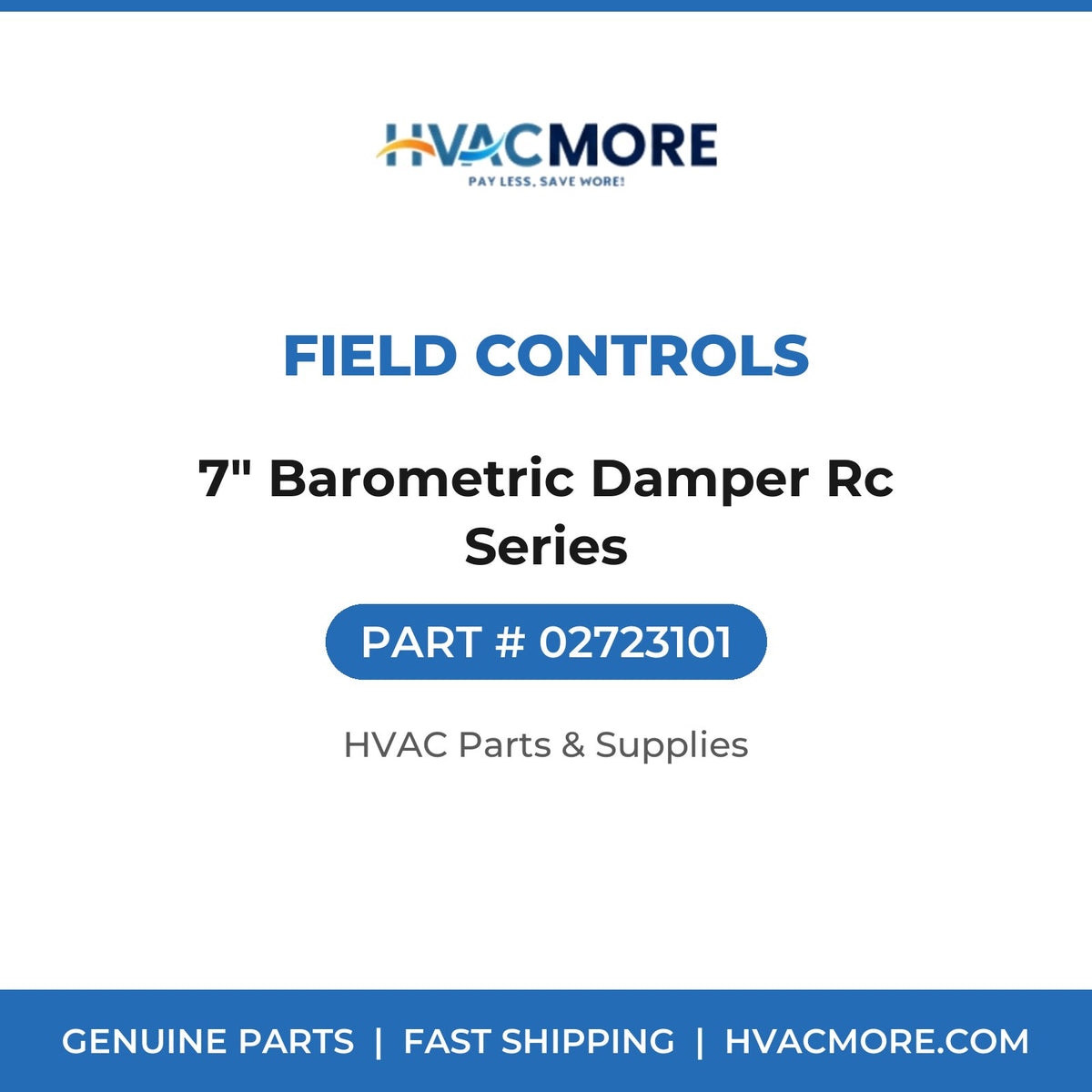 Field Controls 7" Barometric Damper Rc Series 02723101