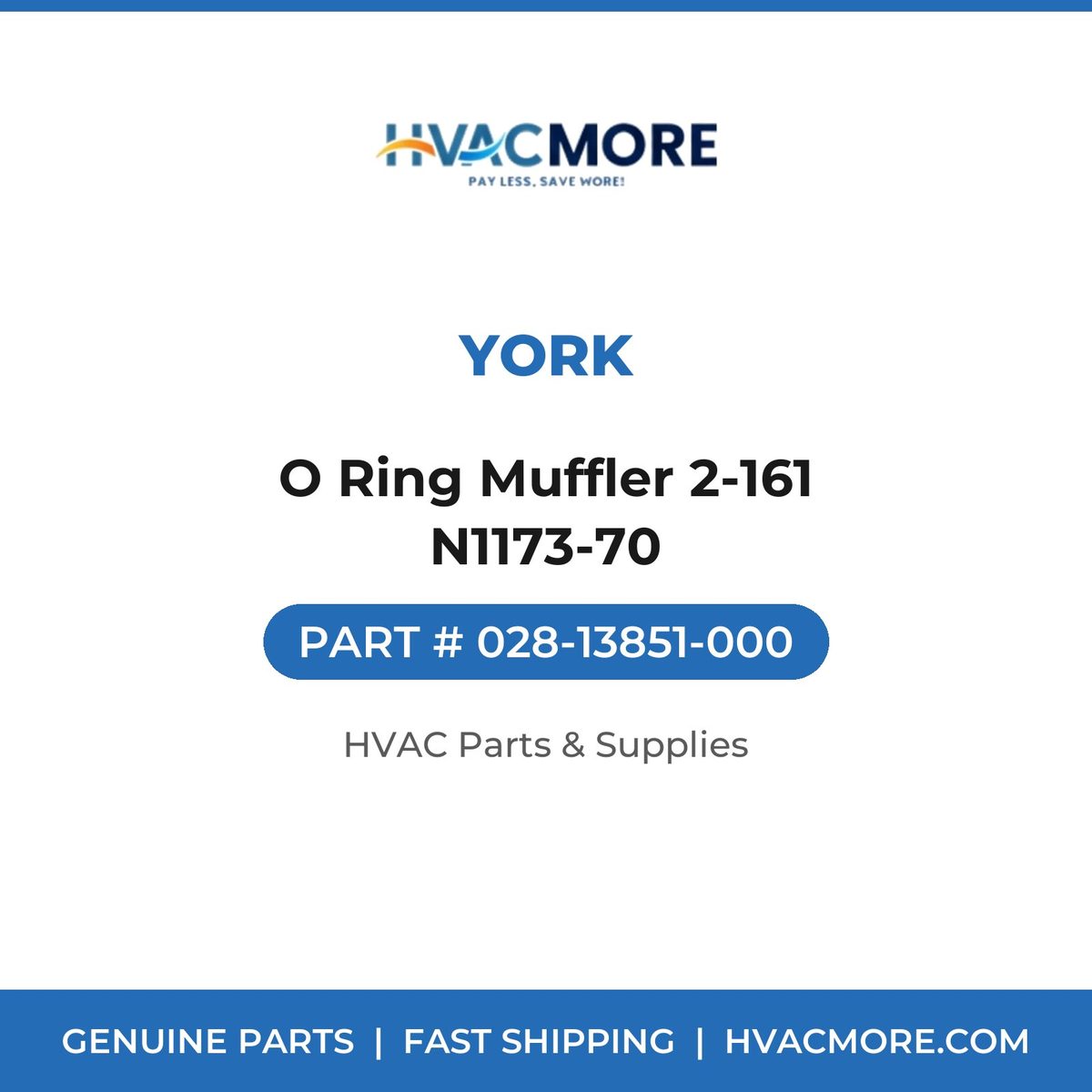York O Ring Muffler 2-161 N1173-70 028-13851-000